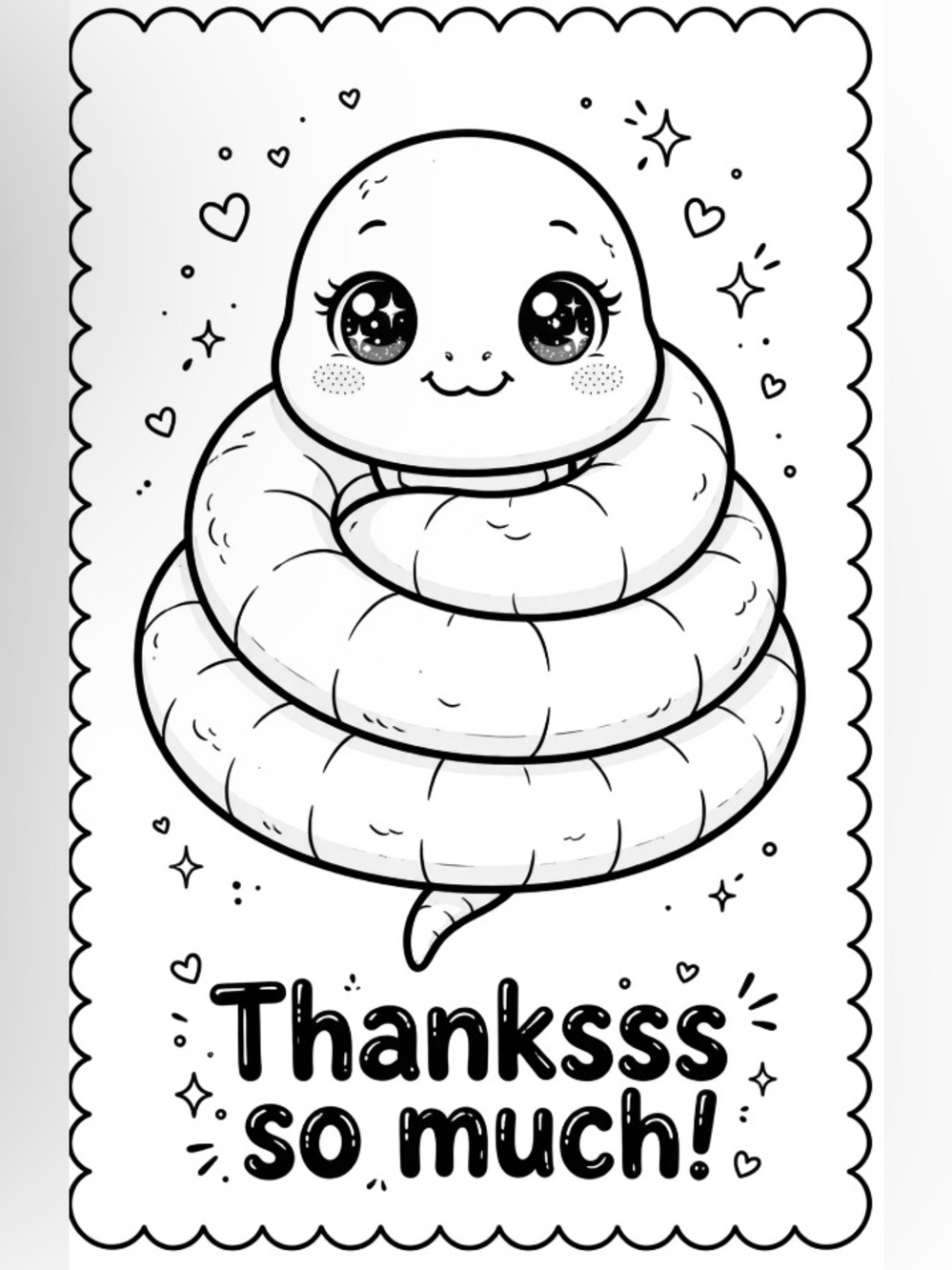 Customized Thank You Note - Black & White (50) 4x6 stickers - Picture 17 of 17